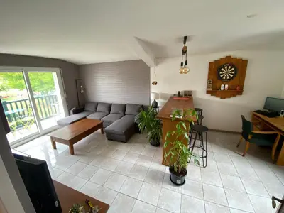 Coin salon dans l'établissement Appartement entre terre et océan