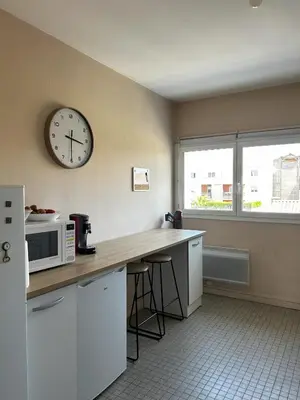 Cuisine ou kitchenette dans l'établissement Vacances a Biscarrosse entre lacs, ocean et confort