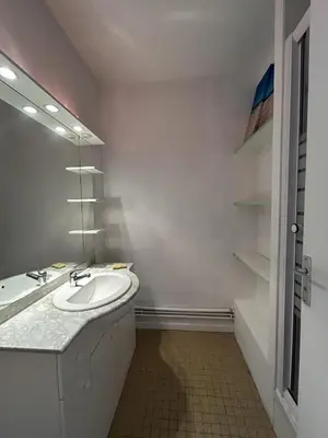 Salle de bains dans l'établissement Vacances a Biscarrosse entre lacs, ocean et confort