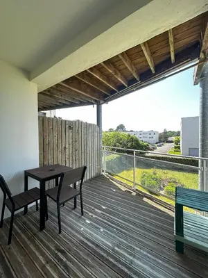Balcon ou terrasse dans l'établissement Vacances a Biscarrosse entre lacs, ocean et confort