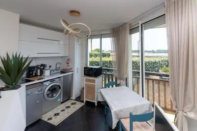 Cuisine ou kitchenette dans l'établissement Appartement Lac marin
