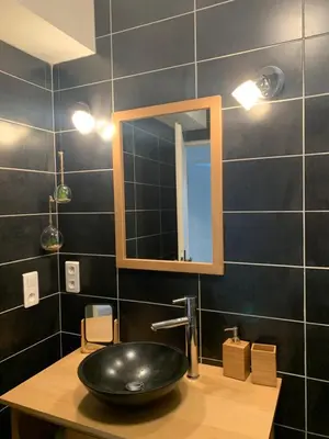 Salle de bains dans l'établissement Le cocon de Stef