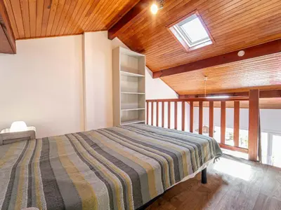 Un ou plusieurs lits dans un hébergement de l'établissement Mimizan Plage Sud : Bel appartement pour 4, proche océan, parking privatif - Ménage inclus - FR-1-50-183