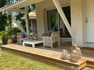 Jardin de l'établissement Agréable Maison 2 chambres 4 pers, grand jardin