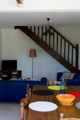 Coin salon dans l'établissement gite d'Andriou