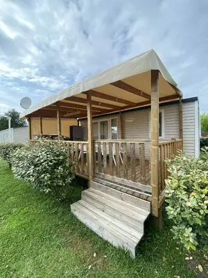 Jardin de l'établissement Mobile home à Mimizan