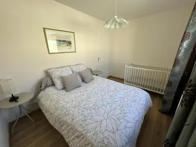 Un ou plusieurs lits dans un hébergement de l'établissement Chambre d'hôtes, Gîte Chez Papi, meublé tourisme 3 étoiles
