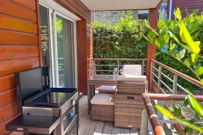 Balcon ou terrasse dans l'établissement La Piste Bleue