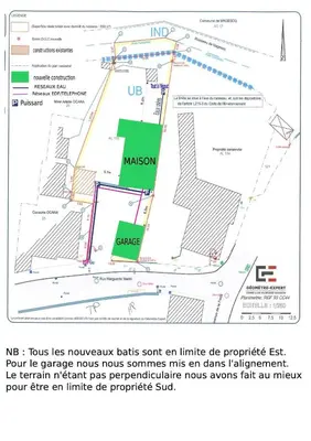 Plan de l'établissement Maison avec rivière