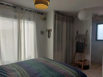 Un ou plusieurs lits dans un hébergement de l'établissement Villa Cocooning Bassin d'Arcachon