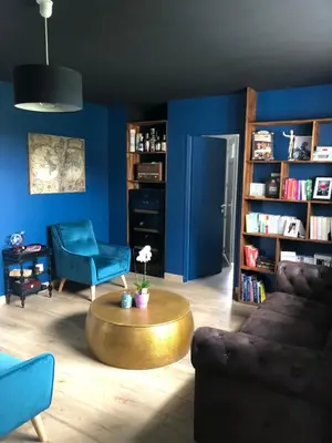 Coin salon dans l'établissement Maison Landes