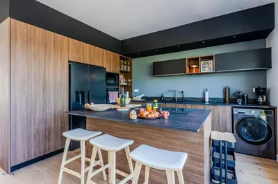 Cuisine ou kitchenette dans l'établissement Villa Ostreia - Oasis Familiale