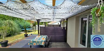 Jardin de l'établissement EntreLac&Océan3 - entrée et terrasse privée