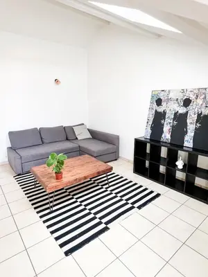 Coin salon dans l'établissement Capbreton à pied tout simple