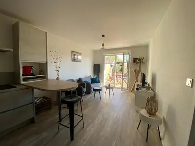 Cuisine ou kitchenette dans l'établissement Sea Breeze Gujan-Mestras
