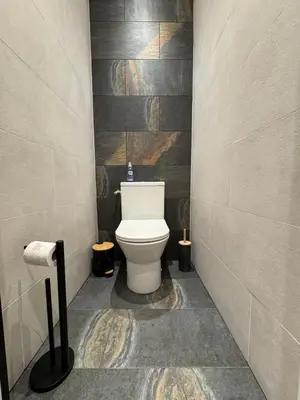 Salle de bains dans l'établissement Maison Landena