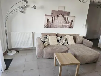 Coin salon dans l'établissement Appartement entier benesse maremne