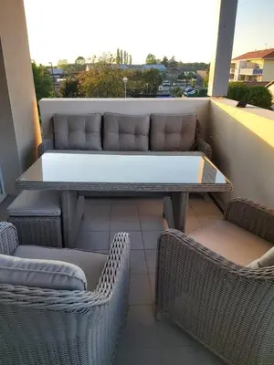 Coin salon dans l'établissement Appartement entier benesse maremne