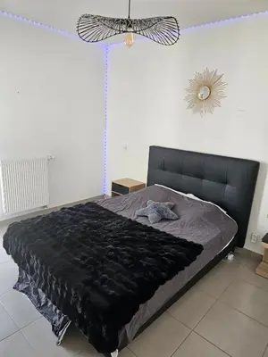 Un ou plusieurs lits dans un hébergement de l'établissement Appartement entier benesse maremne
