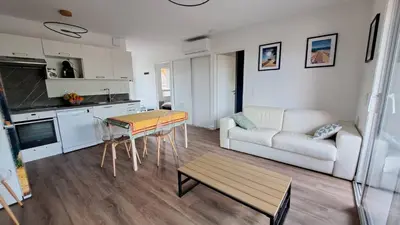 Cuisine ou kitchenette dans l'établissement Euphrasie