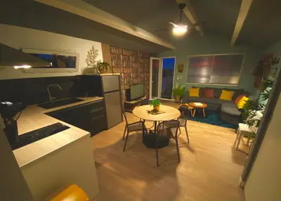 Cuisine ou kitchenette dans l'établissement La Maison Zébulon
