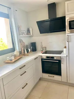 Cuisine ou kitchenette dans l'établissement La Maison de Moliets &Maa plage et Golf