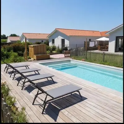 Maison Calme Biscarosse avec Piscine - 10 min Plage