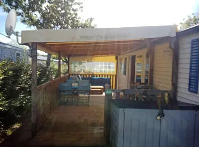 Balcon ou terrasse dans l'établissement La Plage 4 étoiles à MIMIZAN A20 2CH 1SDB 5 personnes