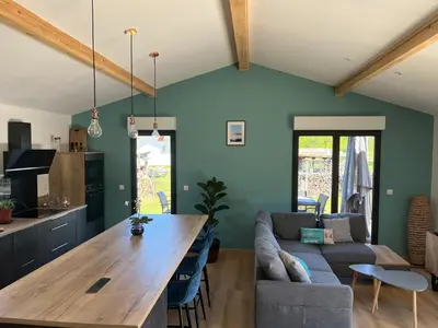 Coin salon dans l'établissement Villa le Cap