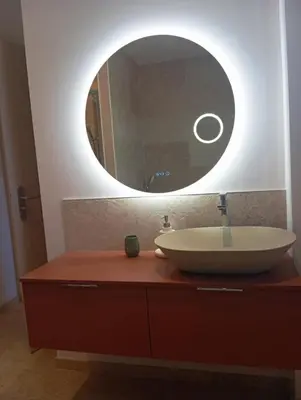 Salle de bains dans l'établissement Maison neuve à 7km of Plage de Contis