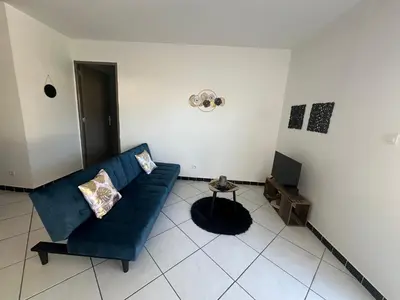 Coin salon dans l'établissement Residence du littoral