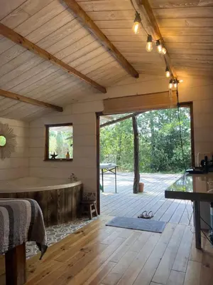 Plan de l'établissement Cosy tinny house avec beignoire in the forest et toilette seche