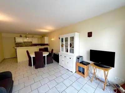 Cuisine ou kitchenette dans l'établissement Mes vacances au Pyla