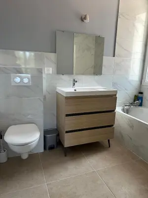 Salle de bains dans l'établissement Logement entier Appartement