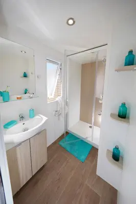 Salle de bains dans l'établissement Naturéo