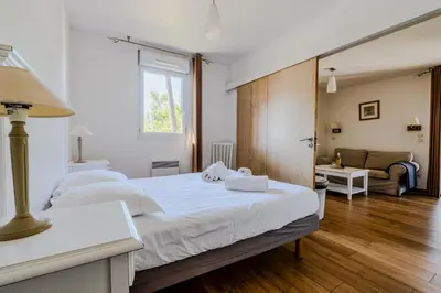 Un ou plusieurs lits dans un hébergement de l'établissement Appartement de type 2 cabine pour 4 personnes