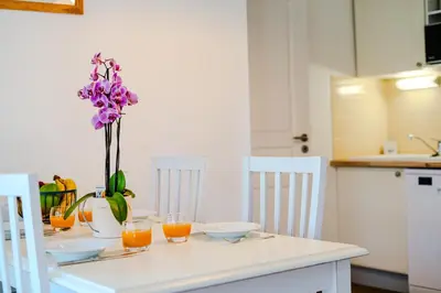 Cuisine ou kitchenette dans l'établissement Appartement de type 2 cabine pour 4 personnes