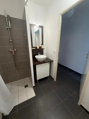 Salle de bains dans l'établissement Santa Maria