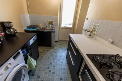 Cuisine ou kitchenette dans l'établissement Au castera