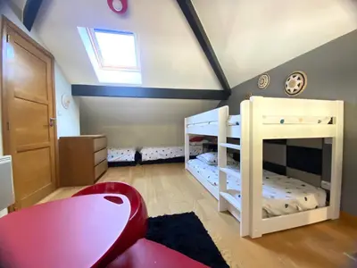 Un ou plusieurs lits dans un hébergement de l'établissement Les Chênes Lièges grande villa avec piscine