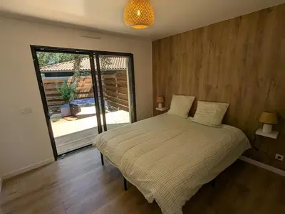 Un ou plusieurs lits dans un hébergement de l'établissement New 3 bedroom villa with Spa