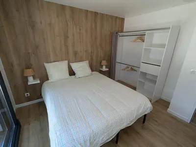 Un ou plusieurs lits dans un hébergement de l'établissement New 3 bedroom villa with Spa