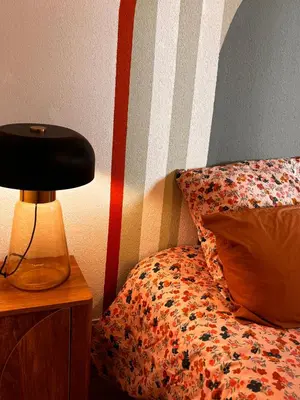 Un ou plusieurs lits dans un hébergement de l'établissement Maison duplex 2 chambres au calme-ocean-lac-nature