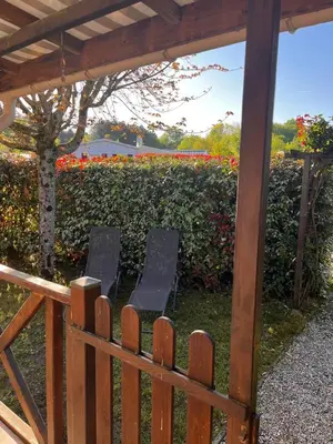 Jardin de l'établissement Bungalow bord de Lac Biscarosse