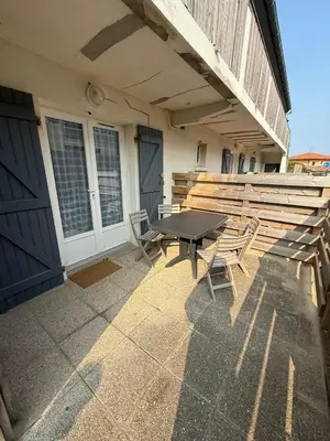 Balcon ou terrasse dans l'établissement Charmant T3 bord de plage