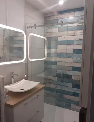 Salle de bains dans l'établissement Entre mer et golf