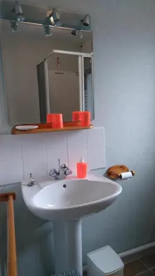 Salle de bains dans l'établissement Grand Hourcqs