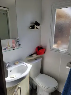 Salle de bains dans l'établissement MH203 3chambres dont suite parentale et 2 salles de bain dans camping 4 étoiles