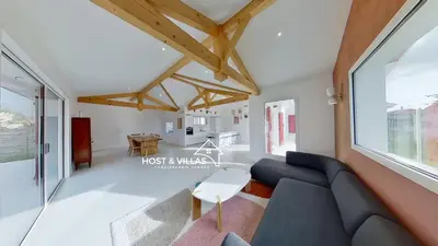 Coin salon dans l'établissement Host Villas CASA SOLEADA Tosse