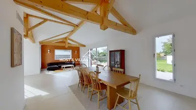 Coin salon dans l'établissement Host Villas CASA SOLEADA Tosse